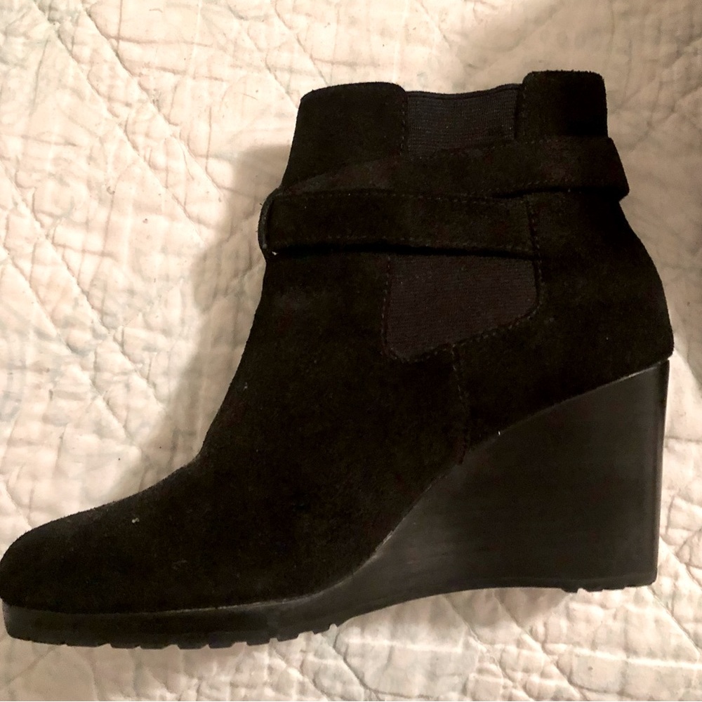 Ralph Lauren suede wedge booties
